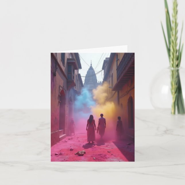 HINDU Why chase rainbows when there is HOLI  Thank You Card (Front)