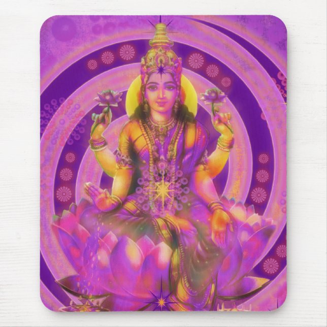 Hinduism Goddess Lakshmi Mouse Mat (Front)
