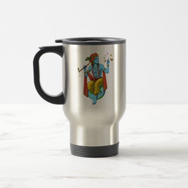 Hinduism Lord Krishna Travel Mug (Left)