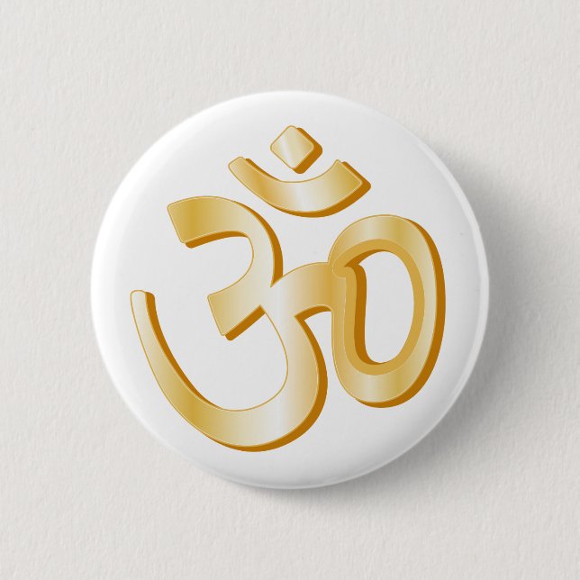 Hinduism Om Symbol 6 Cm Round Badge (Front)