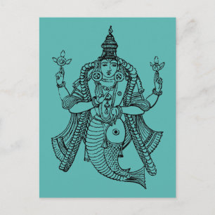 Hinduism: Vishnu Postcard