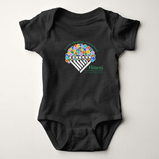 Hineni Learning Centre Babies' Bodysuit - Black (Front)