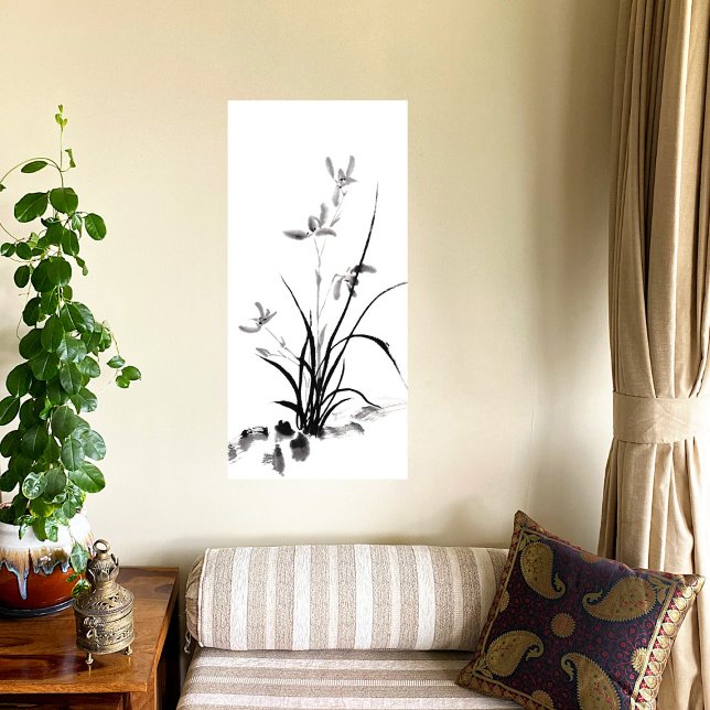 hinese Iris - bw Canvas Print (Creator Uploaded)