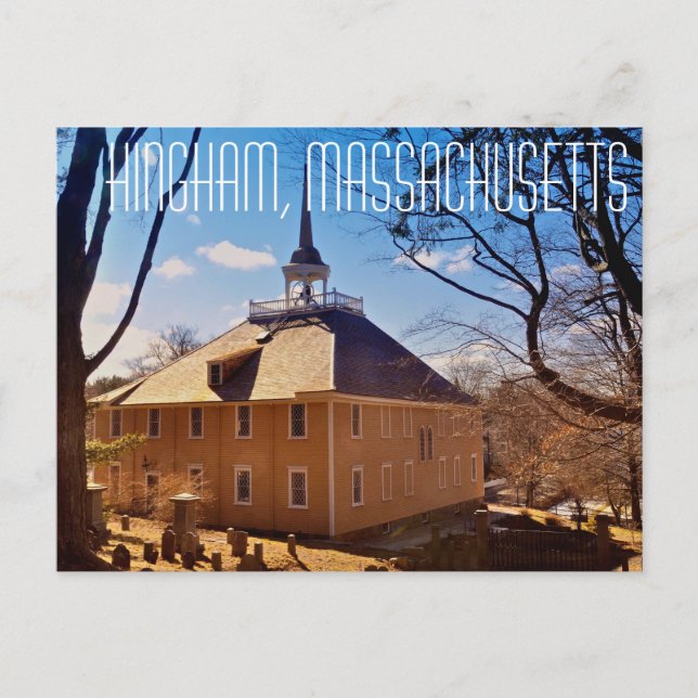 Hingham Massachusetts Old Ship Church Post Card (Front)
