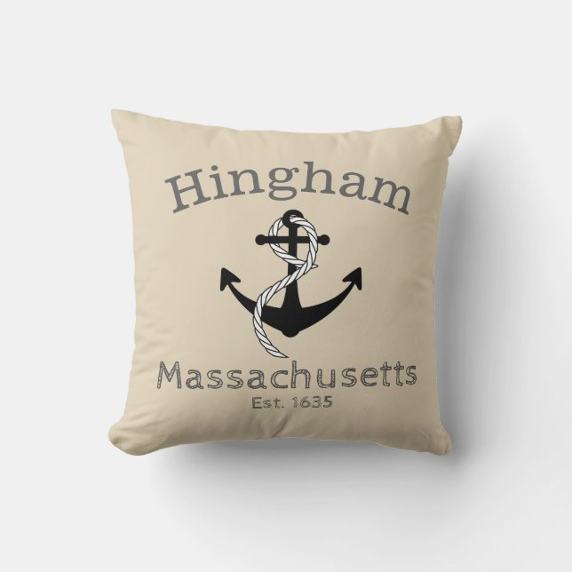 Hingham Massachusetts Sea Anchor Cushion (Front)