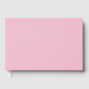 Hint of Cherry Pink Solid Colour Pastel Shade Guest Book