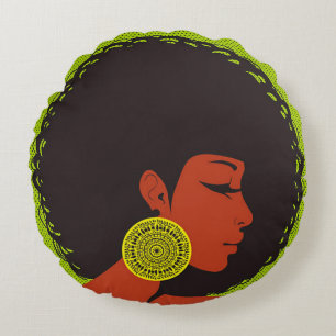 Hint of Green Afrocentric Pillow