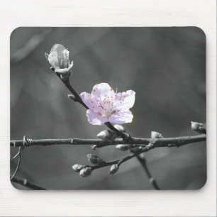 Hint of Pink Cherry Blossom Mouse Mat