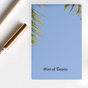 Hint of the Tropics Palm Fronds Blue Sky Post-it Notes