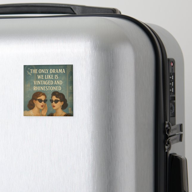 Hints of Violet Vintage Rhinestone Drama Magnet (In Situ (Luggage))