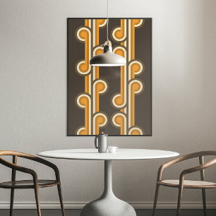 Hip Abstract Wave Curls Industrial Fusion Fine Art Poster