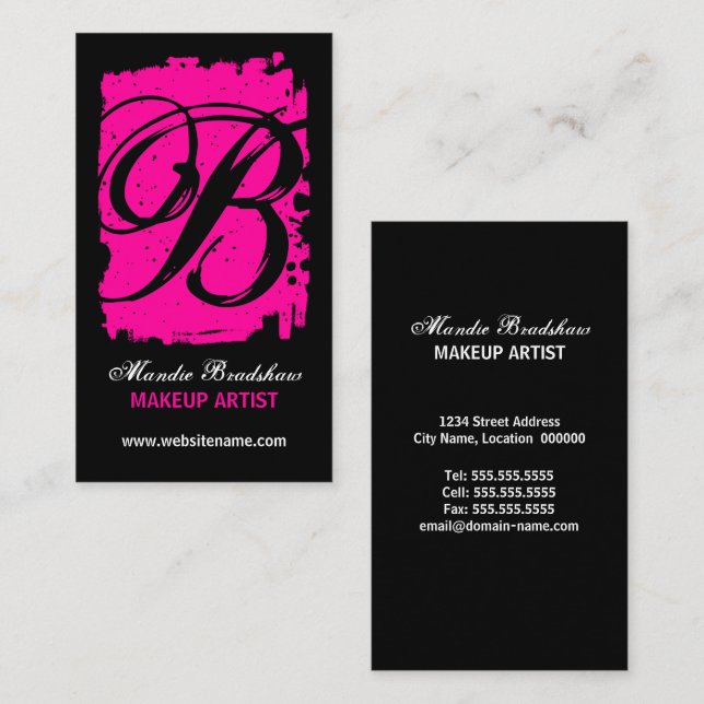 Hip and Bold Monogram Business Card (Front/Back)