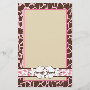 Hip and Chic Animal Print: Pink Stationery