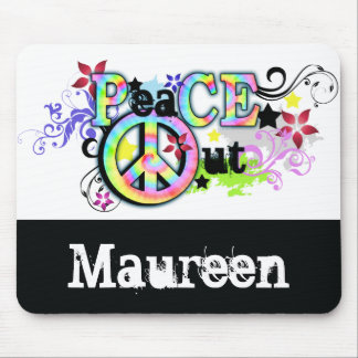 Hip and Groovy PeaCE OUT Mouse Mat