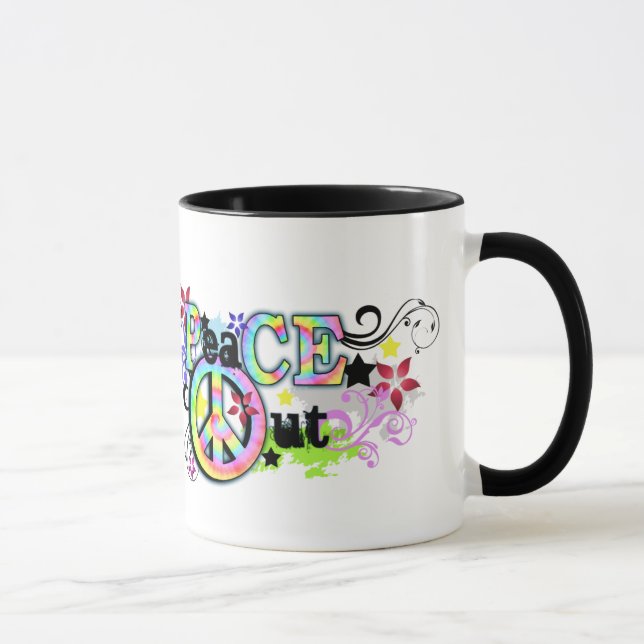Hip and Groovy PeaCE OUT Mug (Right)