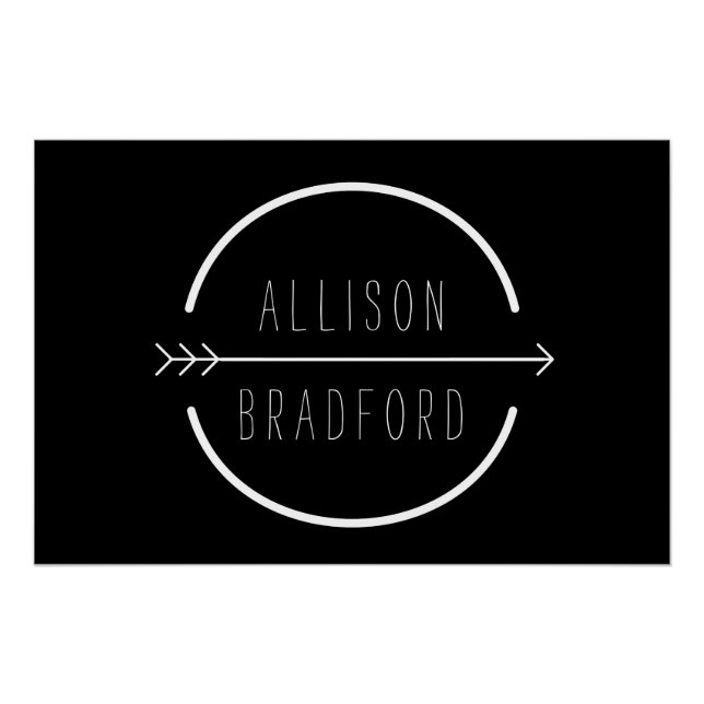 Hip and Rustic Arrow Black Logo Download Poster (Front)