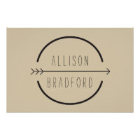 Hip and Rustic Arrow Tan Logo Download