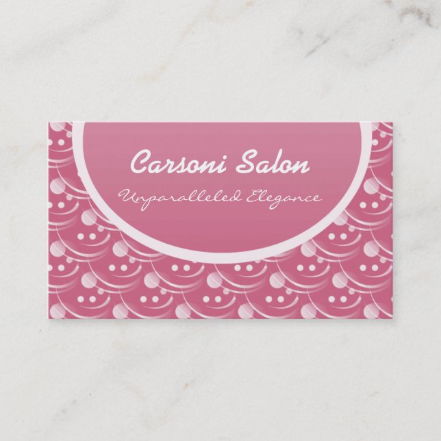 Hip and Stylish Business Card, Soft Pink Business Card (Front)
