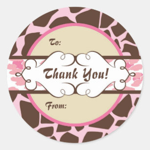 Hip Animal Print Gift Label