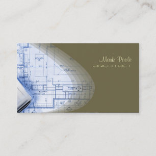 Hip Architect business cards, laurel green Business Card