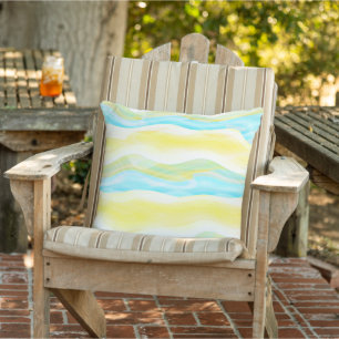 Hip Artistic Abstract Retro Cool Wave Art Pattern  Cushion