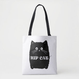 HIP BLACK CAT CATS lover design Tote Bag
