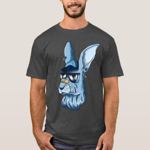 Hip Blue Edgy Bunny T-Shirt