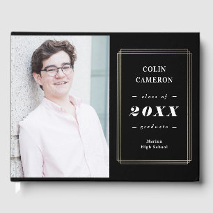 Hip Border Graduation Party Guest Book