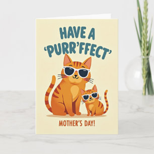 Hip Cats Mothers Day Greeting Card