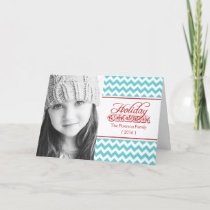 Hip Chevron Holiday Cheer Folded Christmas