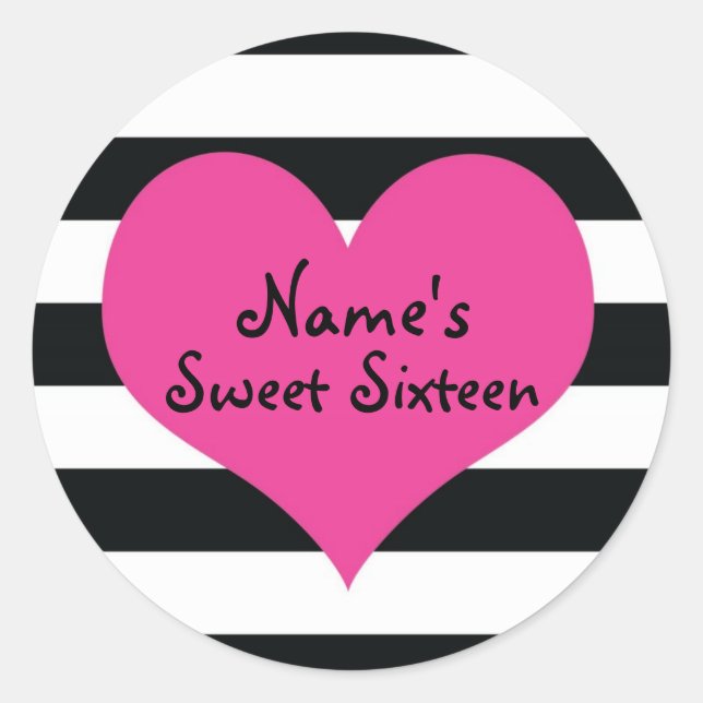 Hip Chick "16th Brithday" sticker (Front)