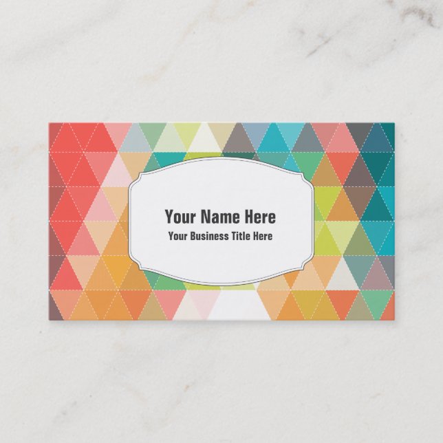 Hip Cool Patterns Business Card (Front)
