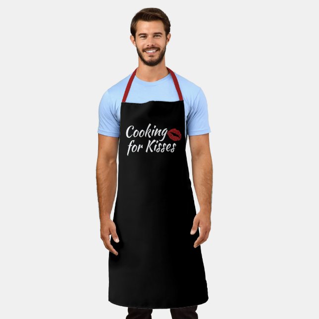 Hip Custom Black Personalised Baking Cooking Funny Apron (Worn)