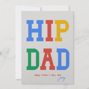 Hip Dad,  Personalised Father's Day Card For Dad