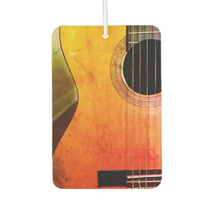 Hip Distressed Musical Acoustic Guitar Car Air Freshener
