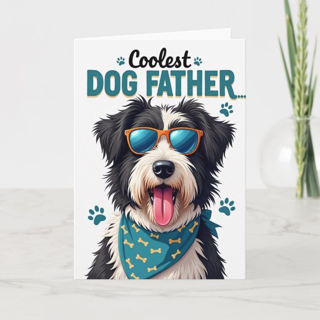 Hip Dog Fathers Day Design Card (Front)