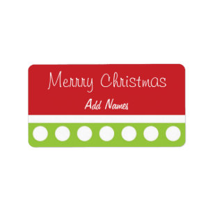 Hip Dots Christmas Labels