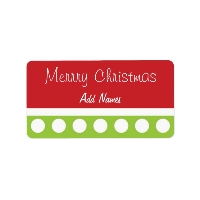 Hip Dots Christmas Labels (Front)