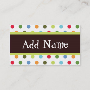 Hip dots customisable girls calling card