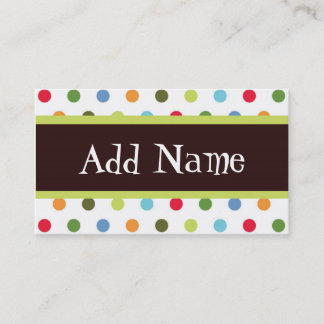 Hip dots customisable girls calling card