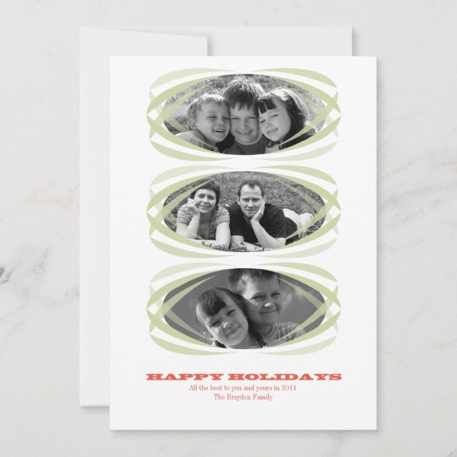 Hip Ellipse Christmas Photo Card 5x7 (Front)