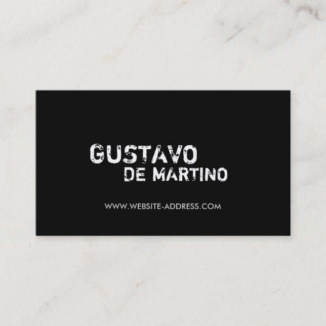 HIP GRUNGY BLACK Business Card (Front)