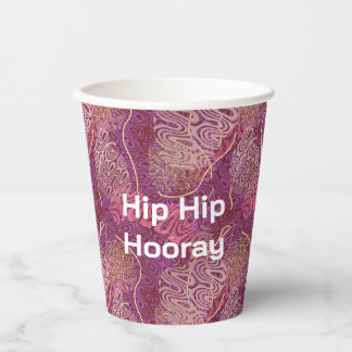 Hip Hip Hooray Abstract Art Paper Cups