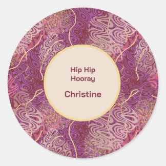 Hip Hip Hooray Adult Birthday Classic Round Sticker