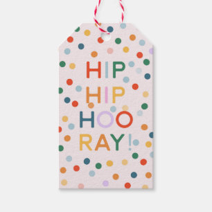 Hip Hip Hooray Birthday Party Congrats Gift Tags