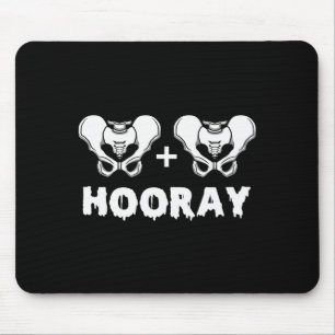 Hip Hip Hooray Funny Anatomy Pun Skeleton Bone  Mouse Mat