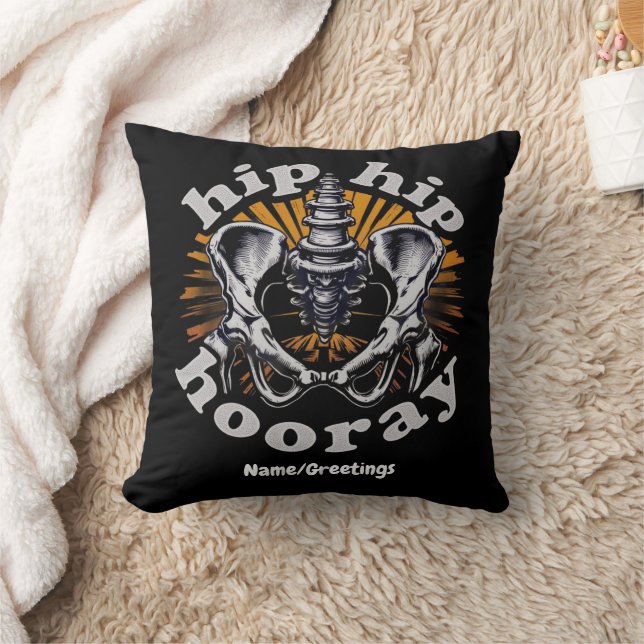 Hip Hip Hooray Funny Hip Replacement Surgery  Cushion (Blanket)