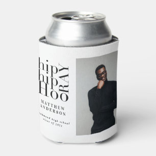 Hip hip hooray photo graduation party can cooler