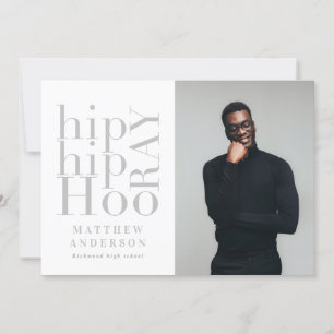 Hip hip hooray photo graduation party invite