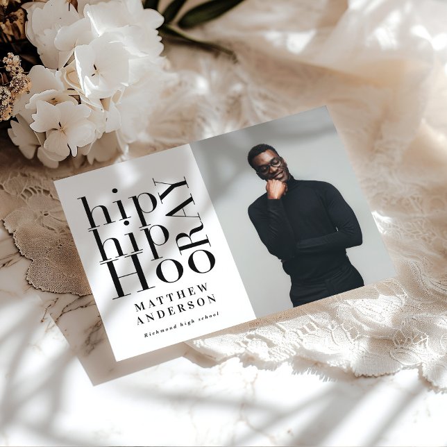 Hip hip hooray photo graduation party invite (Creator Uploaded)